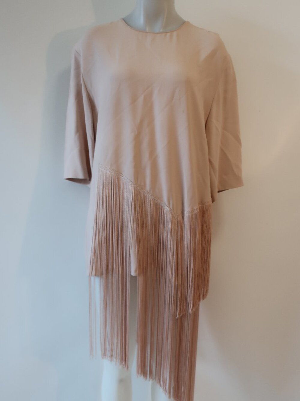 Stella McCartney Blush Fringe Asymmetric Tunic - Picture 4 of 16